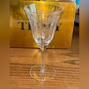 Vintage Etched Crystal Wineglass Goblet